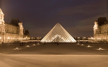 paris night architecture france louvre museum 1920x1200 wallpaper 